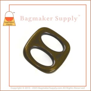 3/4 Inch Slide, Antique Brass Finish, 1 Pack, Cast Slider, 19 mm Purse TriGlide, Handbag Bag Making Hardware Supplies, .75 Inch, SLD-AA050