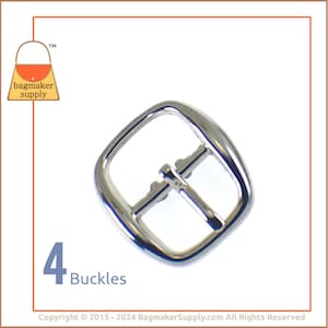 1/2 Zoll quadratische Schnalle, Nickel-Finish, 4er-Pack, 13 mm kleine Schnalle, Handtasche Tasche Herstellung Hardware Zubehör, 0,5 Zoll, halber Zoll, BKL-AA002