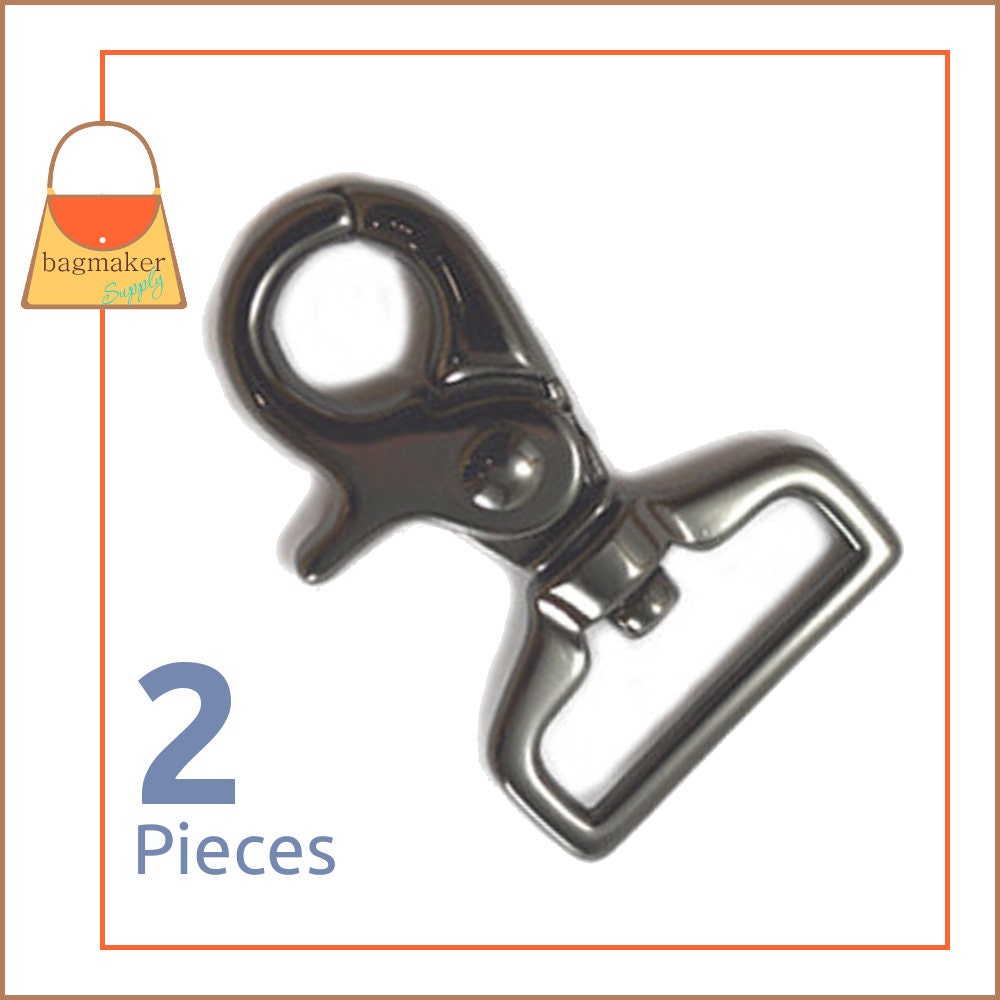 1 Inch Gunmetal Swivel Snap Hooks Lobster Claw 2 Pieces Etsy