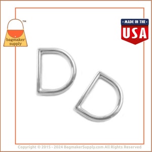 1-1/4 Inch Cast D Ring, Nickel Finish, 6 Pieces, 32 mm Dee Ring, Handbag Purse Bag Making Hardware Supplies, 1-1/4, 1.25 Inch, RNG-AA108 image 6