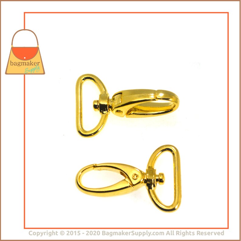 1 Inch Swivel Snap Hooks Gold Finish 2 Pieces Handbag Purse Etsy