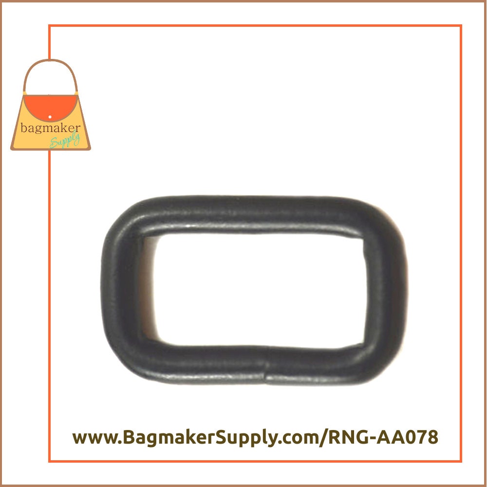 1 Inch Rectangle Ring Black Satin Finish 4 Pieces Purse - Etsy