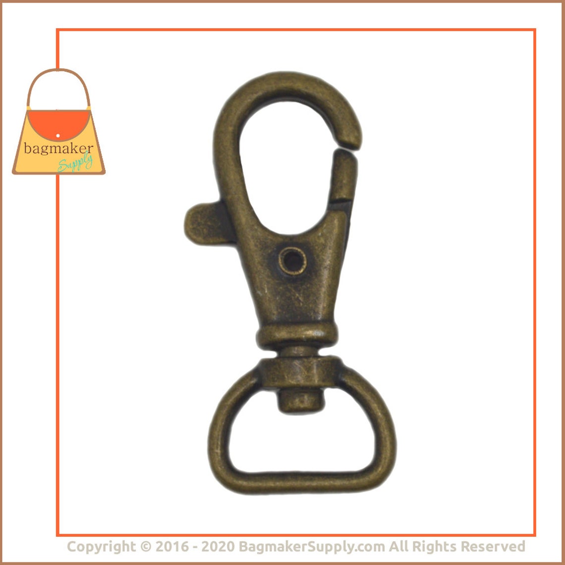 1/2 Inch Trigger Style Swivel Snap Hook Antique Brass Finish Etsy