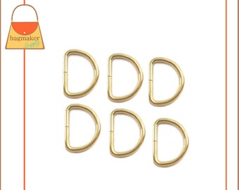 1 inch Brass-Plated Steel D Rings RNG105, Brettuns Village