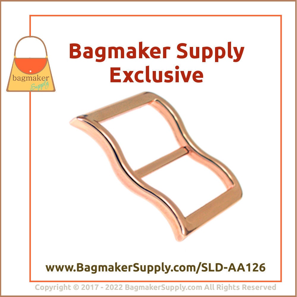 1 Inch Large Mouth Curved Slide Buckle for Thick Straps, Deluxe