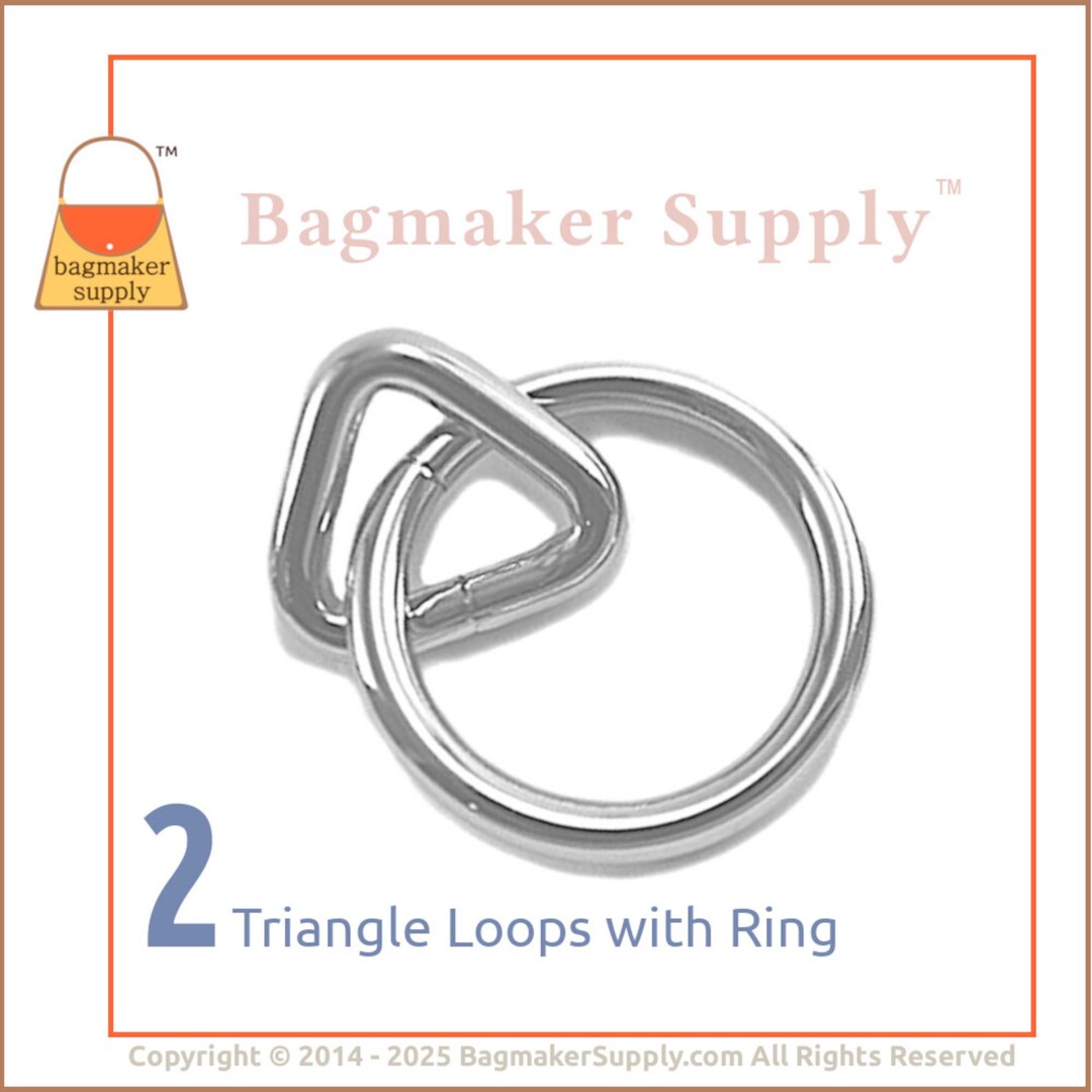 1-1/4 Inch Ring and 3/4 Inch Loop, Nickel Finish Over Brass, 2 Pack, 32 ...