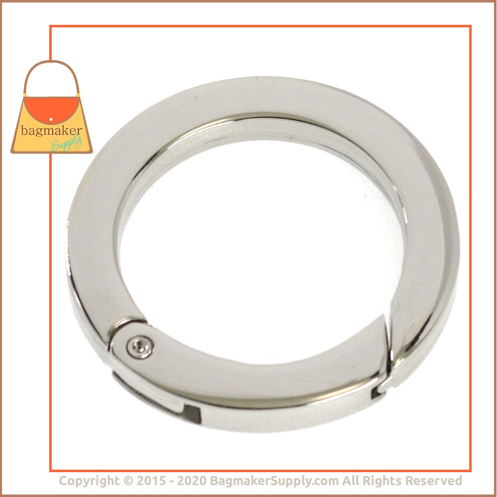 1-1/4 Inch Spring Gate Ring Shiny Nickel Finish 32 mm | Etsy