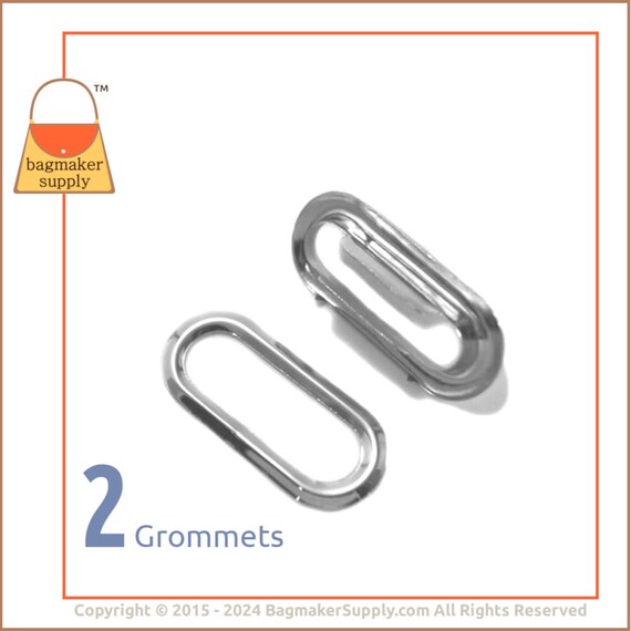 1 Inch Oval Metal Eyelet Nickel Finish Prong Applied 2 Eyelets 25 Mm Grommet Handbag Purse Bag Making Hardware Supplies 1 EGR AA028 Etsy UK