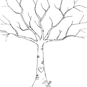 Tree, Finger Print Guest Sign-in, printable download