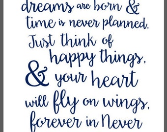 Peter Pan Quote Printable (DOWNLOAD)