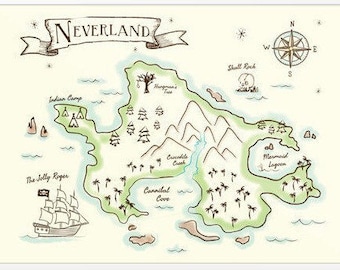 豊富なギフト Neverland Map | DIGITAL DOWNLOAD- 18x24 - Etsy 画集