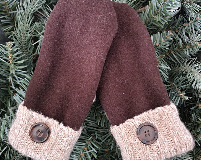 Recycled Wool Sweater Mittens, Recycled Sweater Mittens, Fleece Lined Mittens, Minnesota Mittens
