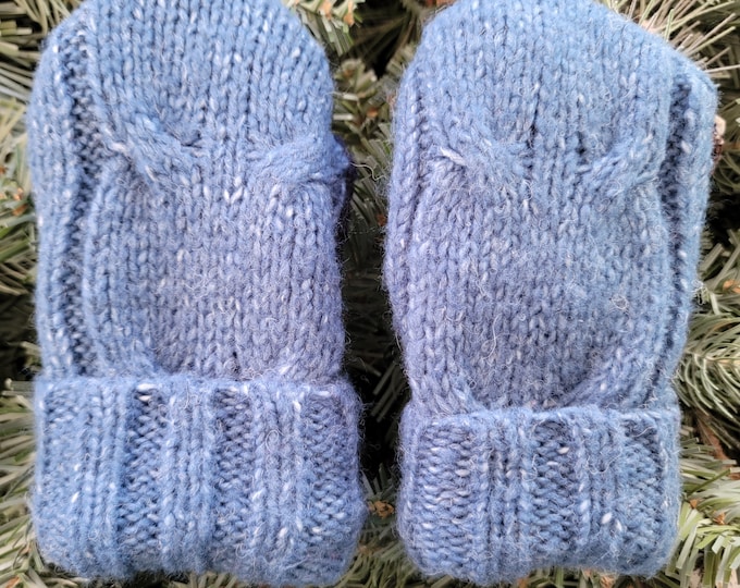 Children's Recycled Sweater Mittens, Recycled Sweater Mittens, Fleece Lined Children's Mittens, Minnesota Mittens