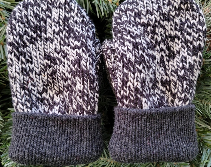 Children's Recycled Sweater Mittens, Recycled Sweater Mittens, Fleece Lined Children's Mittens, Minnesota Mittens