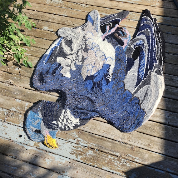 Wool Bird Rug - Pigeon