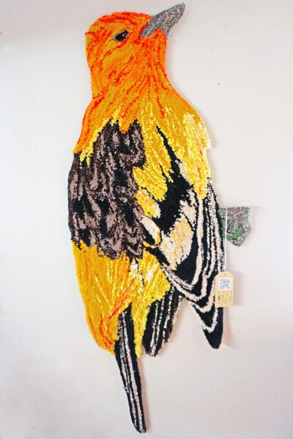Wool Bird Rug - Western Tanager