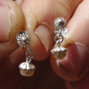 Gouttes de perles d’eau douce sur boucles d’oreilles étoiles en argent Sterling
