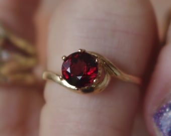 Natural Spessaritee Garnet in 10kt Solid Gold RIng setting