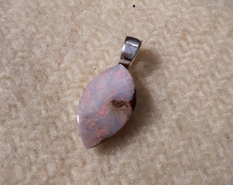Sweet Australian Boulder Opal pendant on Sterling Silver bail