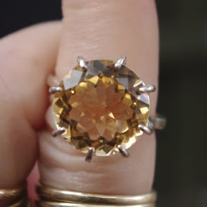 Natural Citrine in Sterling Silver ring