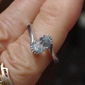 Natural Sky Blue Topaz Sterling Silver Ring
