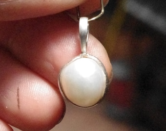 Natural Freshwater Pearl with handmade Sterling Silver setting