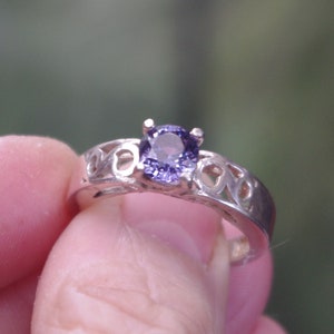 Gorgeous Natural Tanzanite in Sterling Silver Ring