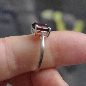 Natural Rhodolite Garnet in Sterling Silver Ring image 2