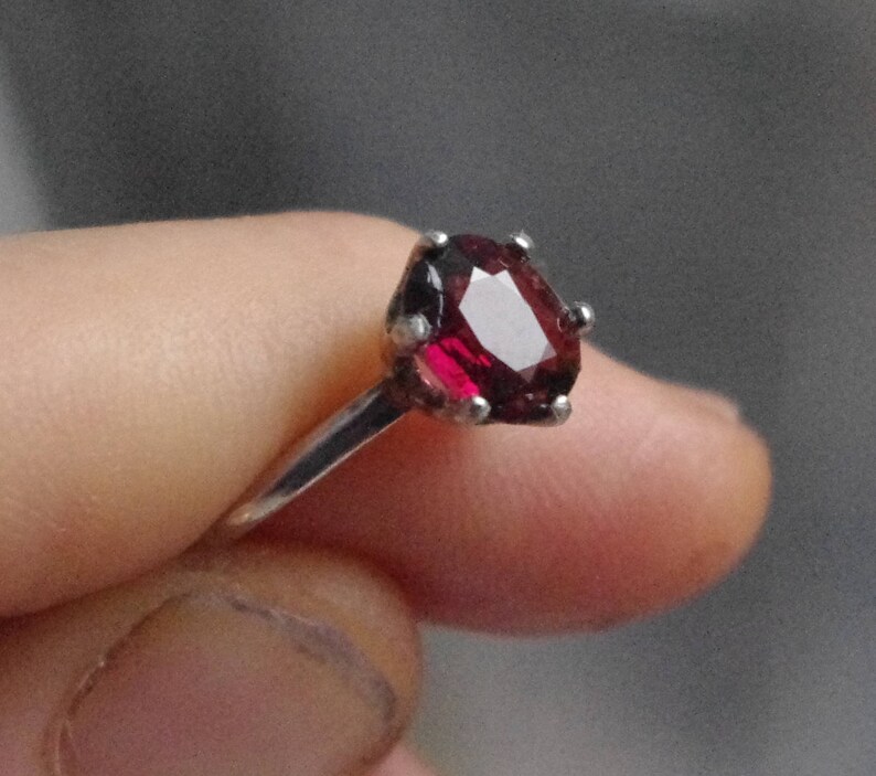 Gorgeous Garnet in Sterling Silver Ring