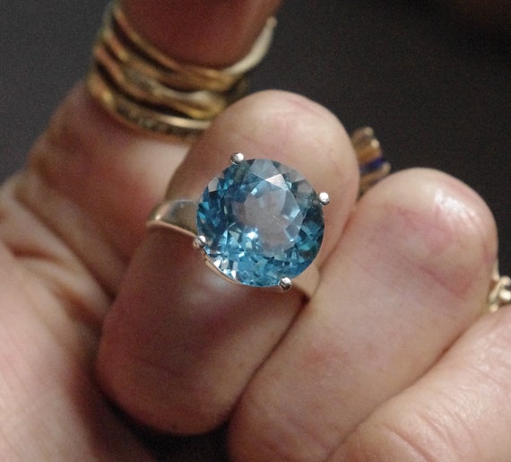 Blue topaz shop statement ring