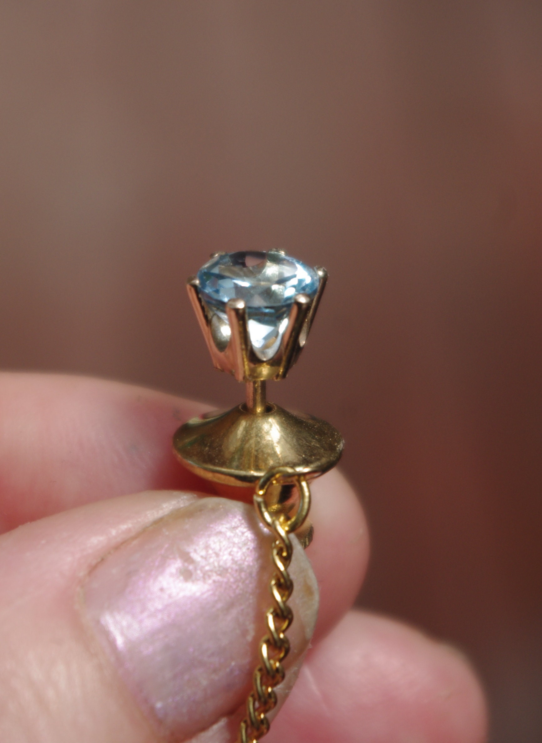 14K タイタック　そろばん　金　地金　遺品整理　アクセサリー　ゴールド 14K純金タイタックの天然トパーズ - Etsy 日本