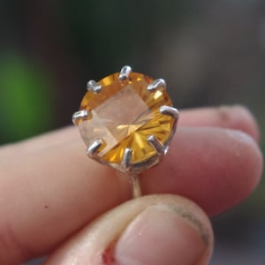 Natural Citrine in Sterling Silver ring