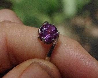 Pretty Amethyst Sterling Silver Ring