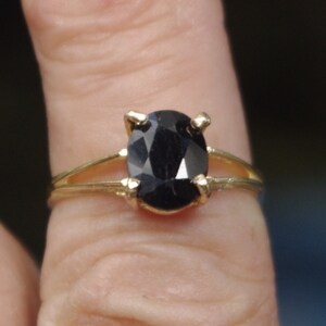 Midnight Blue Sapphire 10kt Solid Gold Ring