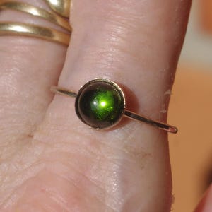 Gorgeous Natural Green Tourmaline in Sterling Silver Ring