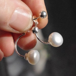Perle d’eau douce sur monture en argent Sterling boucle nouveau style