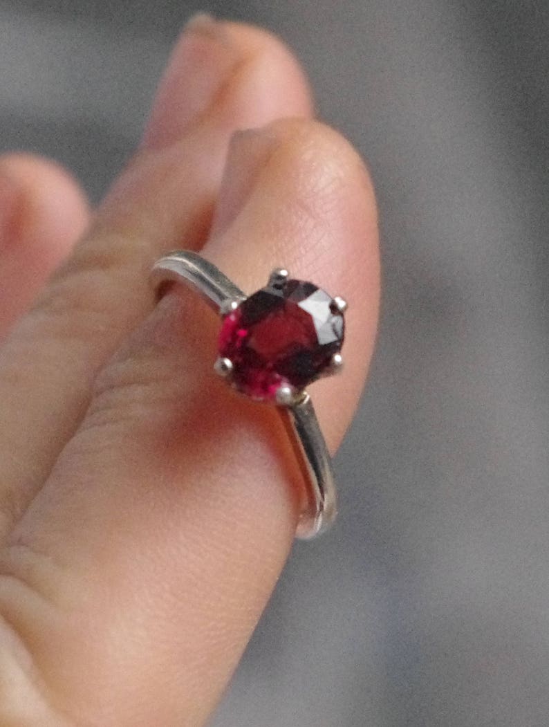 Gorgeous Garnet in Sterling Silver Ring