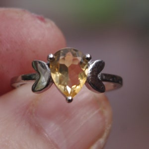 Natural Citrine in Sterling Silver ring