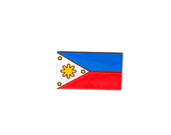 Philippine Flag Pin, Magnet, Keychain, or Jibbitz | Filipino Flag, Pinay, Pinoy, Filipinx, Filipina, Filipino Pins, PHL, Philippines Pins