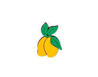 Mango Pin, Magnet, Keychain, or Jibbitz | Philippine Mango, Yellow Mango, Carabao, Manila Mango, Philippine Gift, Filipino Art