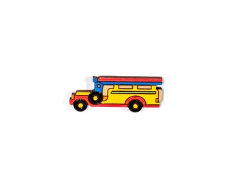 Jeepney Pin, Magnet, Keychain, or Jibbitz