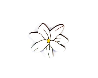 Sampaguita Flower Pin, Magnet, Keychain, or Jibbitz | Jasmine, Philippine National Flower, Jasminum Sambac, White Flower, Filipino Pins, Art