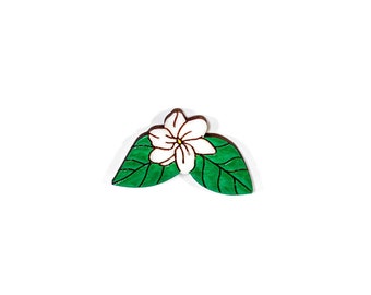 Sampaguita Pin, Magnet, Keychain, or Jibbitz | Jasminum Sambac, Arabian Jasmine, Philippine National Flower, Philippines Art, Filipino Pins