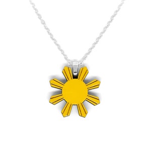 Philippine Sun Necklace, Handpainted © 2019