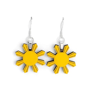 Philippine Sun Earrings, Handpainted © 2019