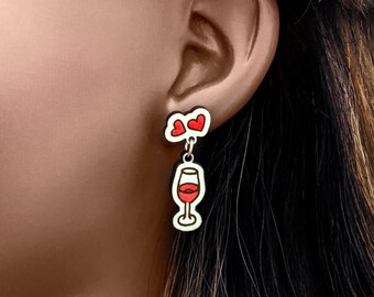 You Had Me at Merlot Earrings