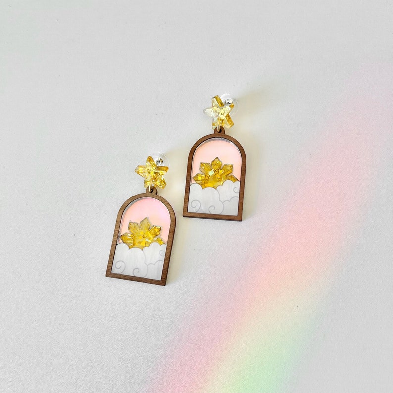 Iridescent Window Sunrise Earrings image 2