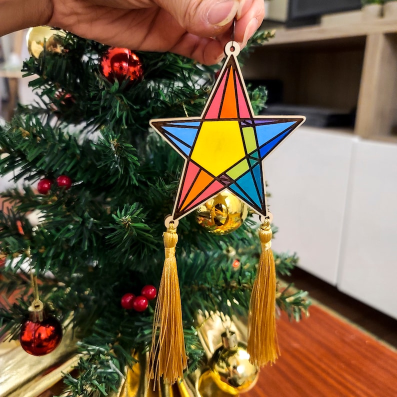 Filipino Parol Ornament Philippines Parol Handpainted Wood Etsy