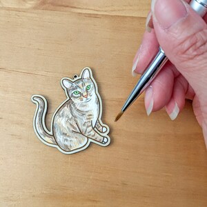 Custom Painted Pet Pendant for Dog, Cat, or Other Animal Necklace, Keychain, Magnet, Pin image 3