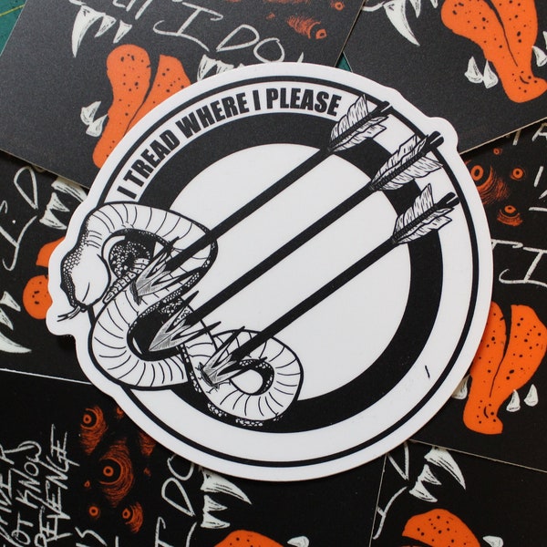 Anti-Fascist "I Tread Where I Please" - Vinyl Sticker | crust | political | anarchist | iron front | leftist |